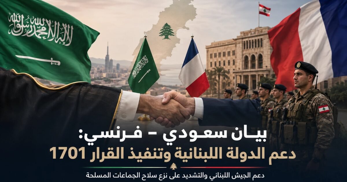 السعودية وفرنسا تشددان على حصرية السلاح لصالح الدولة اللبنانية - صورة مميزة صورة مميزة: السعودية وفرنسا تشددان على حصرية السلاح لصالح الدولة اللبنانية