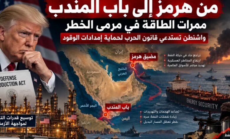 ضغوط على مضيقي هرمز وباب المندب تدفع الولايات المتحدة لرفع كفاءة التكرير